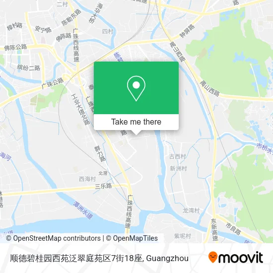 顺德碧桂园西苑泛翠庭苑区7街18座 map