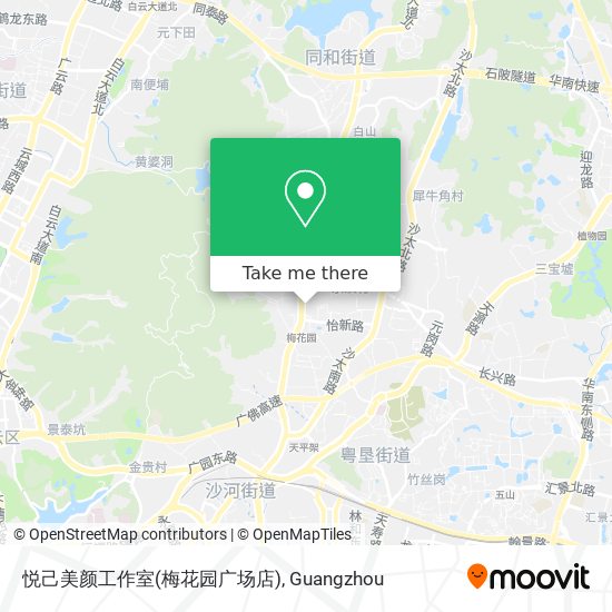 悦己美颜工作室(梅花园广场店) map