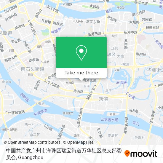 中国共产党广州市海珠区瑞宝街道万华社区总支部委员会 map