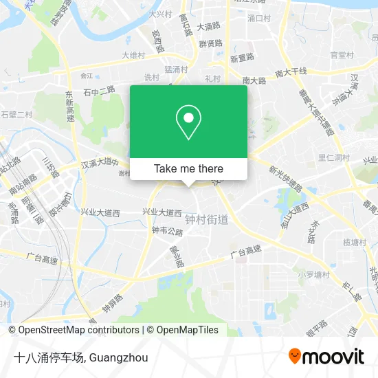 十八涌停车场 map