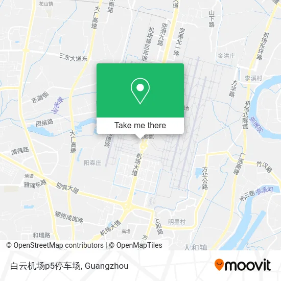 白云机场p5停车场 map
