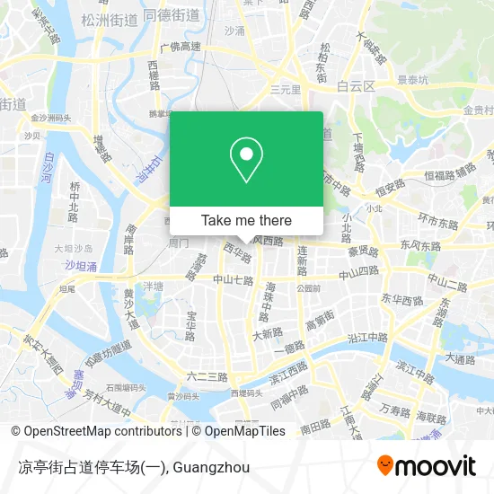 凉亭街占道停车场(一) map