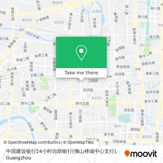 中国建设银行24小时自助银行(佛山禅城中心支行) map