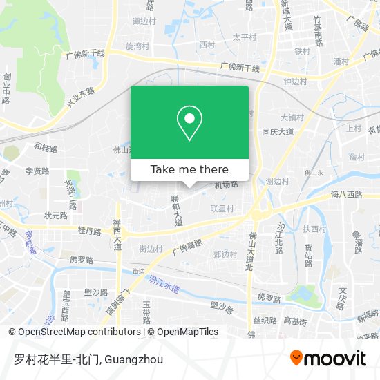 罗村花半里-北门 map