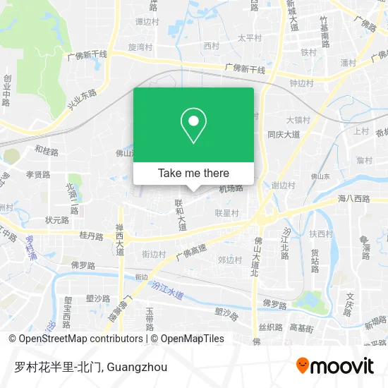 罗村花半里-北门 map