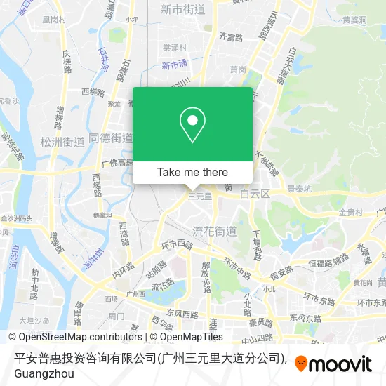 平安普惠投资咨询有限公司(广州三元里大道分公司) map