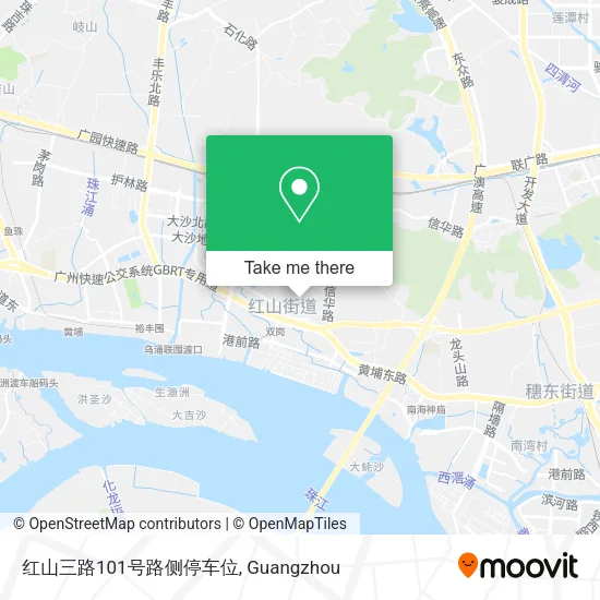 红山三路101号路侧停车位 map