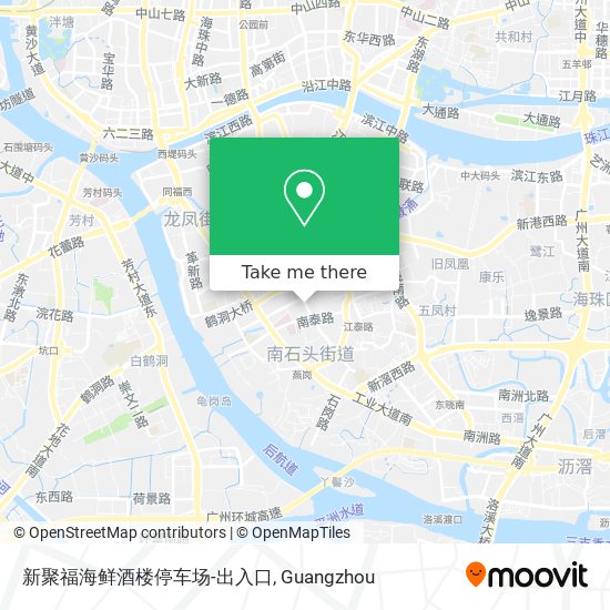 新聚福海鲜酒楼停车场-出入口 map