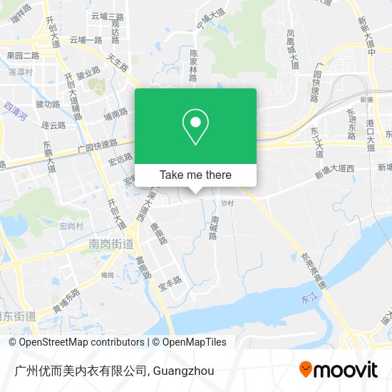 广州优而美内衣有限公司 map