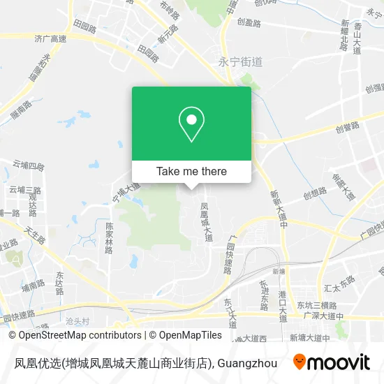 凤凰优选(增城凤凰城天麓山商业街店) map