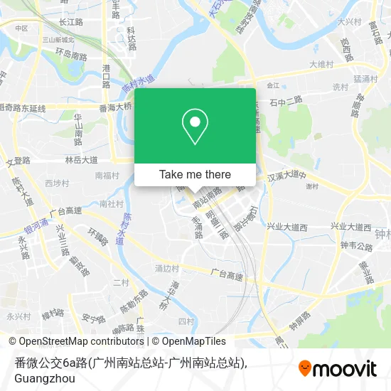 番微公交6a路(广州南站总站-广州南站总站) map