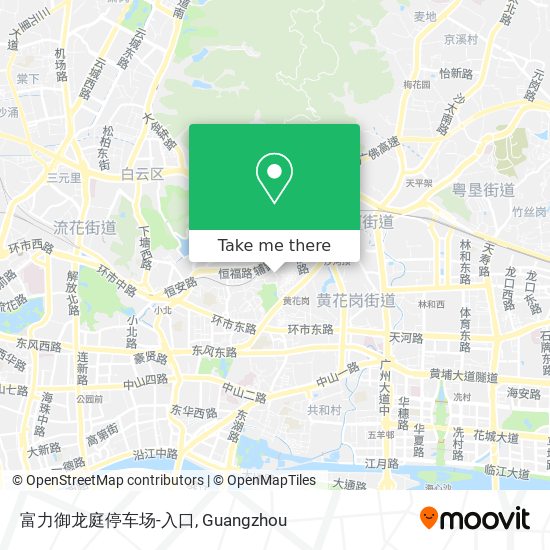 富力御龙庭停车场-入口 map