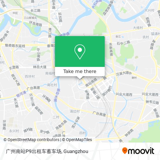 广州南站P9出租车蓄车场 map