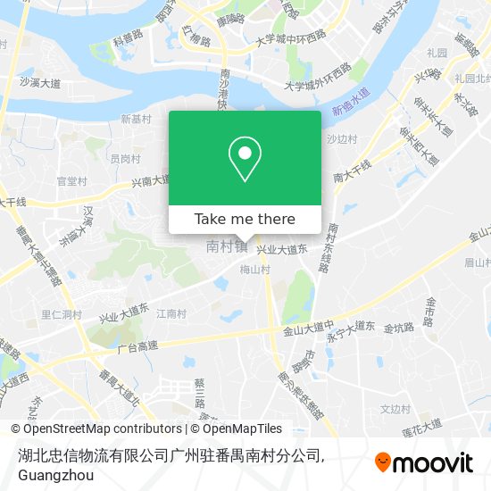 湖北忠信物流有限公司广州驻番禺南村分公司 map