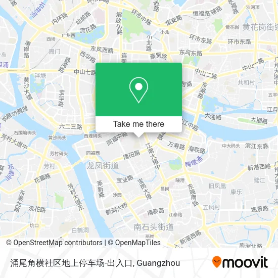 涌尾角横社区地上停车场-出入口 map