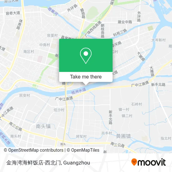 金海湾海鲜饭店-西北门 map