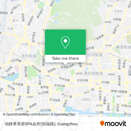 动静界美容SPA会所(恒福路) map