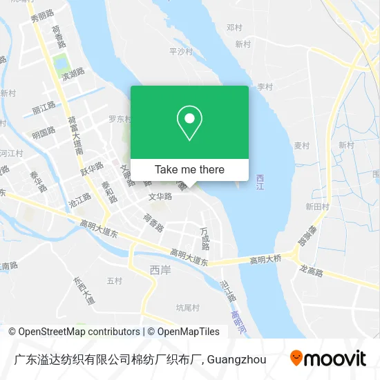广东溢达纺织有限公司棉纺厂织布厂 map