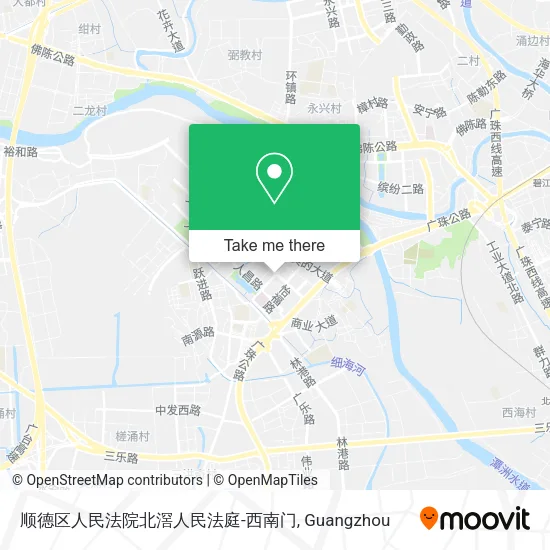 顺德区人民法院北滘人民法庭-西南门 map