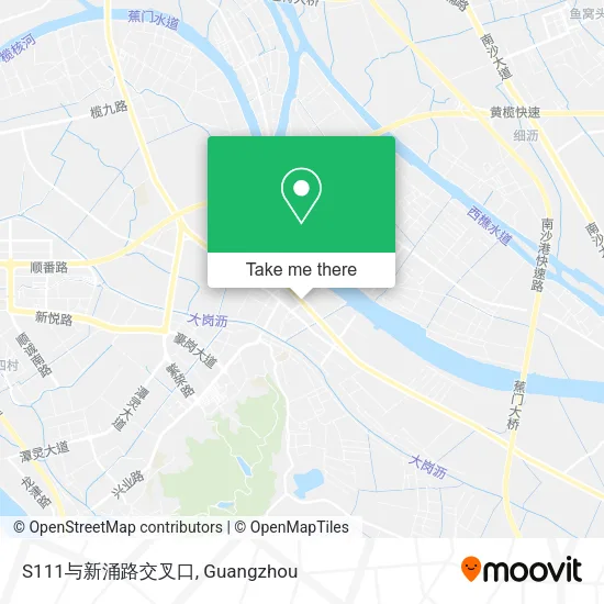 S111与新涌路交叉口 map