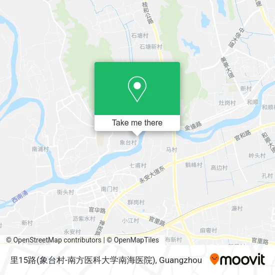 里15路(象台村-南方医科大学南海医院) map
