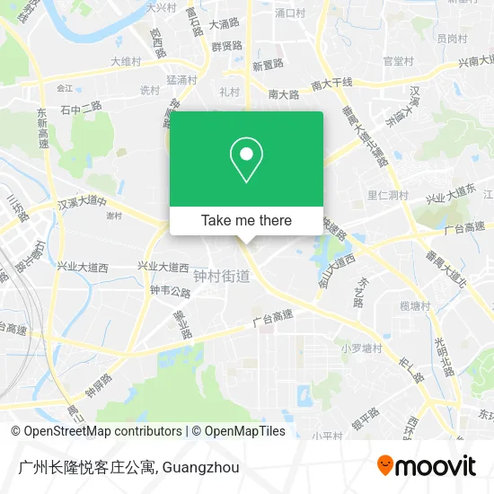 广州长隆悦客庄公寓 map