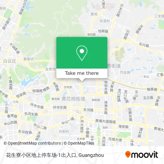 花生寮小区地上停车场-1出入口 map