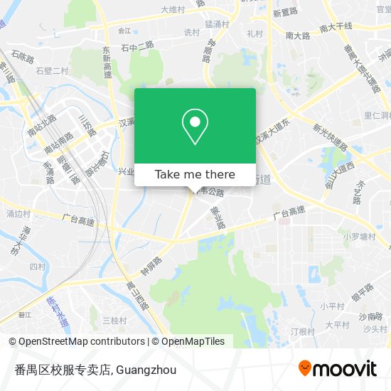 番禺区校服专卖店 map