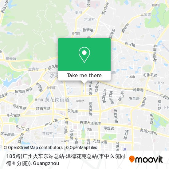 185路(广州火车东站总站-泽德花苑总站(市中医院同德围分院)) map