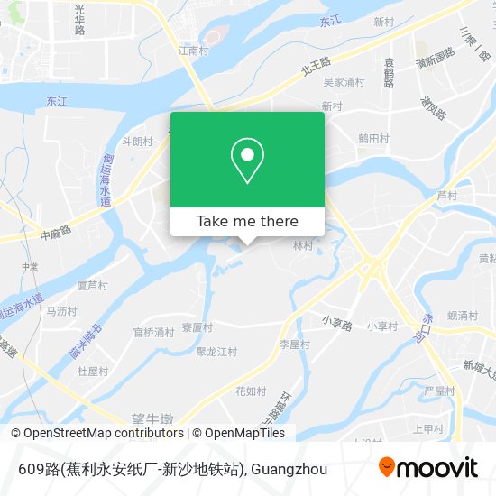 609路(蕉利永安纸厂-新沙地铁站) map