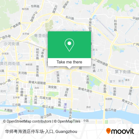 华师粤海酒店停车场-入口 map