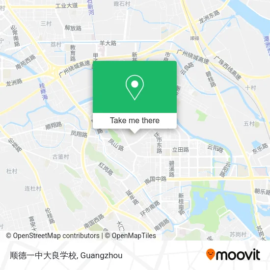 顺德一中大良学校 map