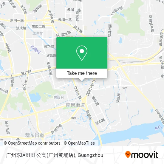 广州东区旺旺公寓(广州黄埔店) map