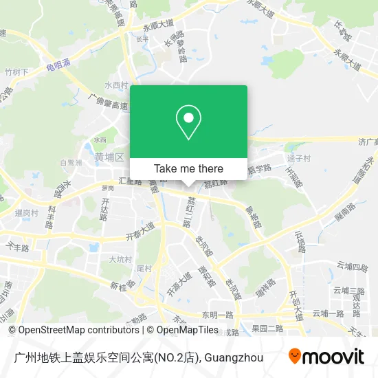 广州地铁上盖娱乐空间公寓(NO.2店) map