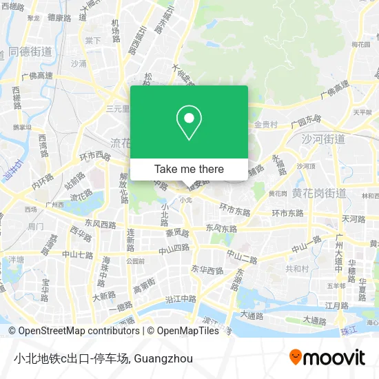 小北地铁c出口-停车场 map