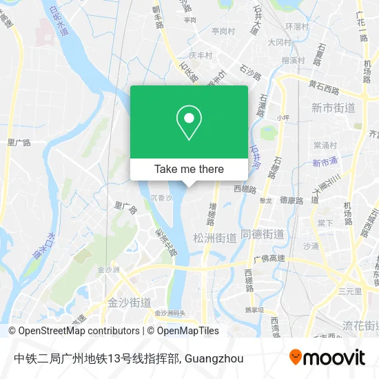 中铁二局广州地铁13号线指挥部 map
