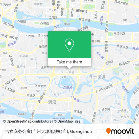 吉祥商务公寓(广州大塘地铁站店) map