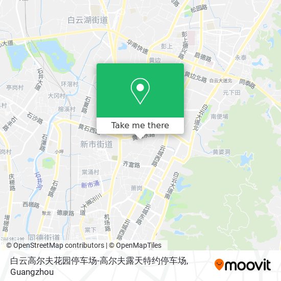 白云高尔夫花园停车场-高尔夫露天特约停车场 map