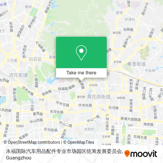 永福国际汽车用品配件专业市场园区统筹发展委员会 map