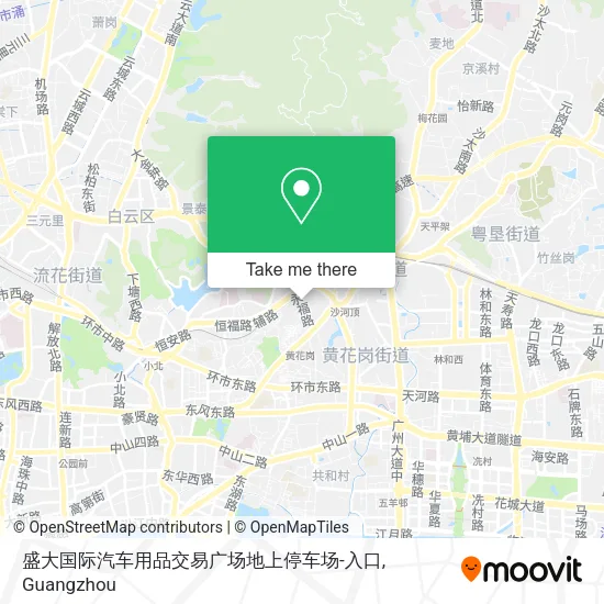盛大国际汽车用品交易广场地上停车场-入口 map