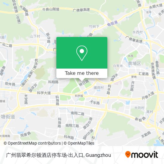 广州翡翠希尔顿酒店停车场-出入口 map