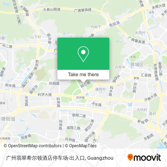 广州翡翠希尔顿酒店停车场-出入口 map