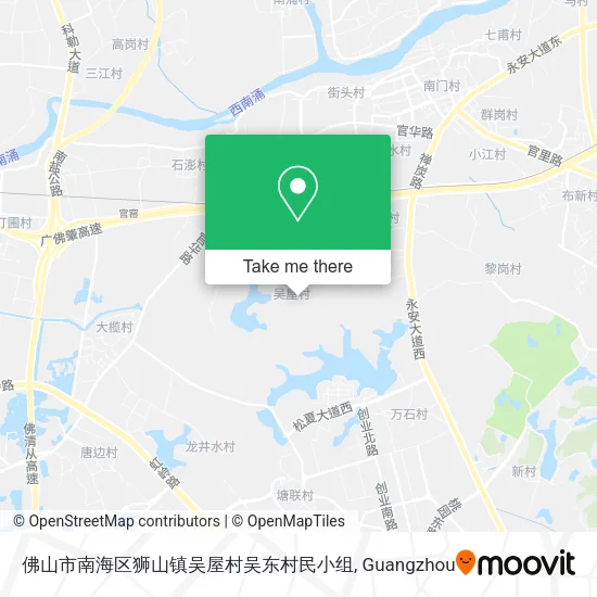 佛山市南海区狮山镇吴屋村吴东村民小组 map