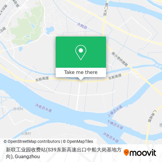 新联工业园收费站(S39东新高速出口中船大岗基地方向) map
