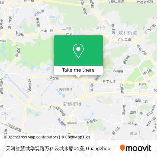 天河智慧城华观路万科云城米酷c4座 map