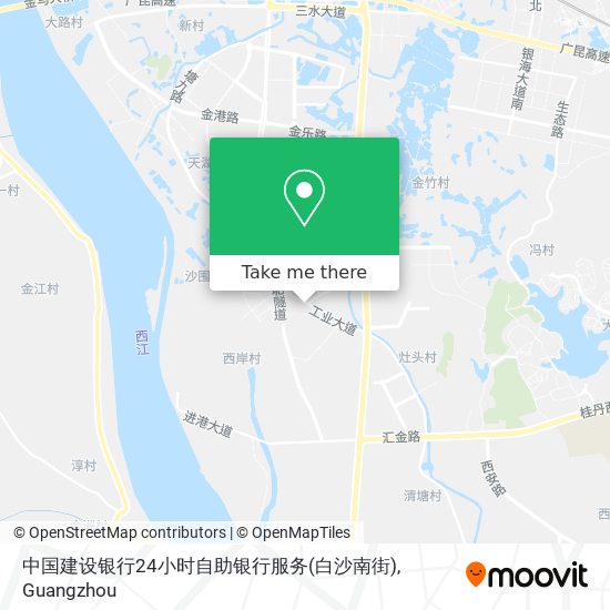 中国建设银行24小时自助银行服务(白沙南街) map