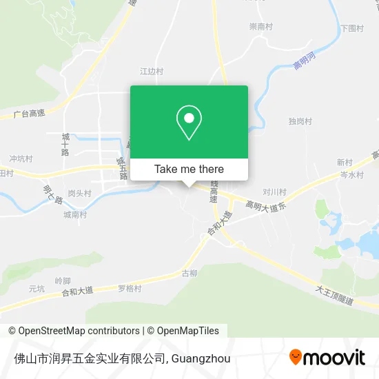 佛山市润昇五金实业有限公司 map