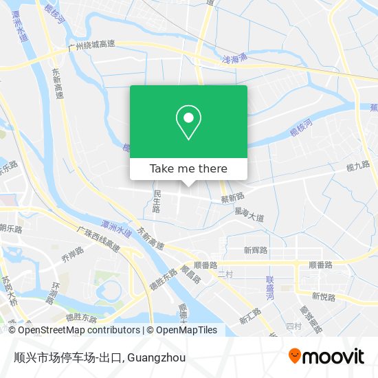 顺兴市场停车场-出口 map