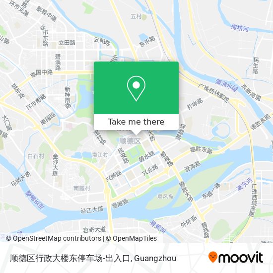 顺德区行政大楼东停车场-出入口 map