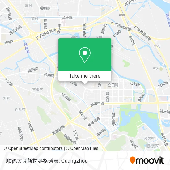 顺德大良新世界格诺表 map